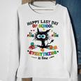 Last Day Of School Black Cat Its Fine Im Fine Everything Sweatshirt Gifts for Old Women