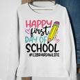 Librarian Happy First Day Of School Funny Back School Sweatshirt Gifts for Old Women