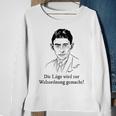 Lie Is Made To The World Order Kafka Quote Fake News Sweatshirt Gifts for Old Women