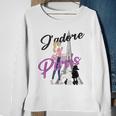 I Love Paris Woman Walking Poodles By Eiffel Tower Sweatshirt Gifts for Old Women