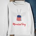 Memorial Day Proud Remembrance Day Dog Tags Chain Servicemen Sweatshirt Gifts for Old Women