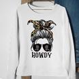Messy Bun Hat Howdy Rodeo Western Country Southern Cowgirl Sweatshirt Gifts for Old Women