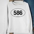 Michigan Area Code 586 Oval State Pride Sweatshirt Gifts for Old Women