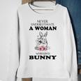 Never Underestimate A Woman Who Love Bunny Sweatshirt Gifts for Old Women