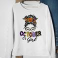 October 05 Girl Halloween Thanksgiving October Birthday Halloween Sweatshirt Gifts for Old Women