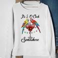 Parrots Drinking Margarita Its 5 Oclock Somewhere Sweatshirt Gifts for Old Women