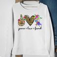 Peace Love Beach Summer Vacation Beach Lovers Vacation Funny Gifts Sweatshirt Gifts for Old Women