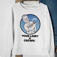 Pour Larry A Crown Home Run Baseball Fan Sports Lover Sweatshirt Gifts for Old Women