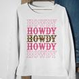 Preppy Cowgirl Howdy Pink Sweatshirt Gifts for Old Women