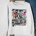 Retro Summer Slut For Summer Cute Vacation Checkered Sweatshirt Gifts for Old Women