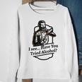 Try Drinking Meme Alcohol Therapy Cocktail Shaker Sweatshirt Gifts for Old Women