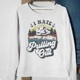 Vintage Truck Towing Boat Captain Funny I Hate Pulling Out Sweatshirt Gifts for Old Women