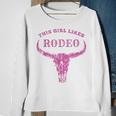 Western Country This Girl Likes Rodeo Vintage Howdy Cowgirl Sweatshirt Gifts for Old Women