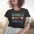 Schools Out Forever Retro Last Day Of School Women T-shirt Gifts for Her