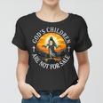 Gods Children Are Not For Sale Us Flag Christian Religion Women T-shirt