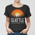 Seattle Washington Wa Retro Vintage 70S 80S 90S Gift 70S Vintage Designs Funny Gifts Women T-shirt