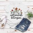 Cultivando Bilingues Dual Language Crew Bilingual Teacher Women T-shirt Personalized Gifts