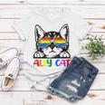Lgbt Gay Ally Cat Be Kind Rainbow Pride Flag Men Women Gift Women T-shirt Unique Gifts