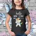Hello New York Nyc Dabbing Unicorn Girls Kids Funny Quote Youth T-shirt