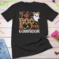 Leopard Fab Boo Lous Counselor School Ghost Halloween Youth T-shirt