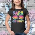 Para Off Duty Paraprofessional Last Day Of School Tie Dye Youth T-shirt