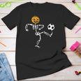 Pumpkin Skeleton Soccer Player Halloween Boys Soccer Youth T-shirt