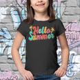 Retro Hello Summer Vibes Leopard Lover Family Vacation Trip Family Vacation Funny Designs Funny Gifts Youth T-shirt