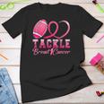 Tackle Breast Cancer Awareness Football Pink Ribbon Boys Kid Youth T-shirt