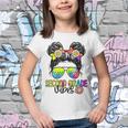 First Day Of 2Nd Grade Vibes Back To School Messy Bun Bun Gifts Youth T-shirt
