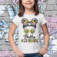 Fourth Grade Back To School - Hello 4Th Grade Messy Bun Girl Bun Gifts Youth T-shirt