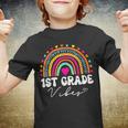 Back To School Rainbow 1St First Grade Vibes Teacher Student Teacher Gifts Youth T-shirt