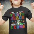 Back To School Watch Out Fourth Grade Here I Come Dinosaur Dinosaur Gifts Youth T-shirt