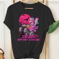 Crush Breast Cancer Skeleton Monster Truck Halloween Boy Kid Youth T-shirt