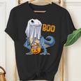 Ghost DinosaurRex Boo Halloween Pumpkin Boys Youth T-shirt
