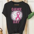 Game Day Pink Ribbon Volleyball Tackle Breast Cancer Warrior Youth T-shirt
