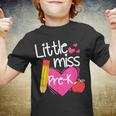 Little Miss Pre-K First Day Of Hello Pre-K Girls Youth T-shirt