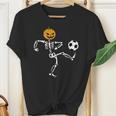 Pumpkin Skeleton Soccer Player Halloween Boys Soccer Youth T-shirt