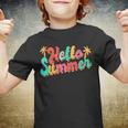 Retro Hello Summer Vibes Leopard Lover Family Vacation Trip Family Vacation Funny Designs Funny Gifts Youth T-shirt