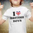Funny I Love British Boys I Red Heart British Boys Britain Youth T-shirt