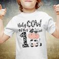 Kids Holy Cow Im 1 Birthday Boy 1St Cow Farm Animals Bday Youth T-shirt