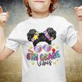 Messy Bun Tie Dye 6Th Grade Vibes Cute Back To School Gifts Bun Gifts Youth T-shirt