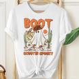 Retro Western Halloween Cowboy Ghost Boot Scootin Spooky Youth T-shirt
