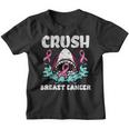 Crush Breast Cancer Awareness Pink Shark Ribbon Toddler Boys Youth T-shirt