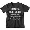 Doctorate Phd Psyd Graduation Gift - Funny Youth T-shirt