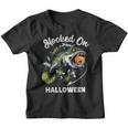 Halloween Fishing Boys Zombie Bass Fish Pumpkin Youth T-shirt