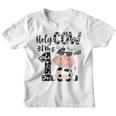 Kids Holy Cow Im 1 Birthday Boy 1St Cow Farm Animals Bday Youth T-shirt