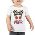 Little Miss Pre K Messy Bun Girl Back To School First Day Toddler Tshirt