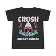 Crush Breast Cancer Awareness Pink Shark Ribbon Toddler Boys Infant Tshirt
