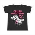 Crush Breast Cancer Awareness Trex Dino Ribbon Toddler Boys Infant Tshirt