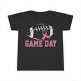 Game Day Pink Ribbon Football Breast Cancer Awareness Infant Tshirt